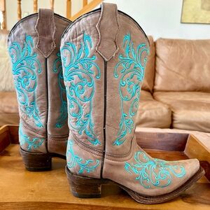 CORRAL DAHLIA Rose Teen Western Boots